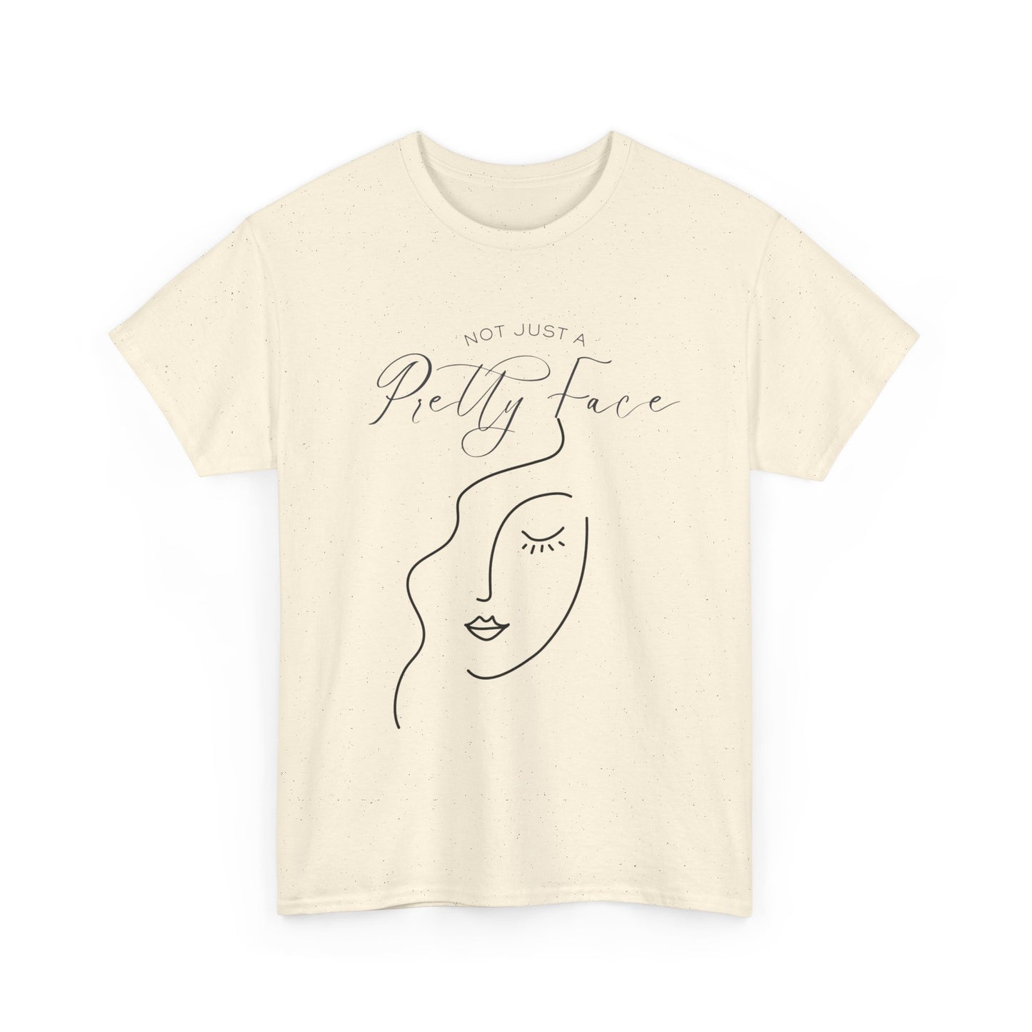 Inspirational Unisex Heavy Cotton Tee – 'Not Just a Pretty Face'