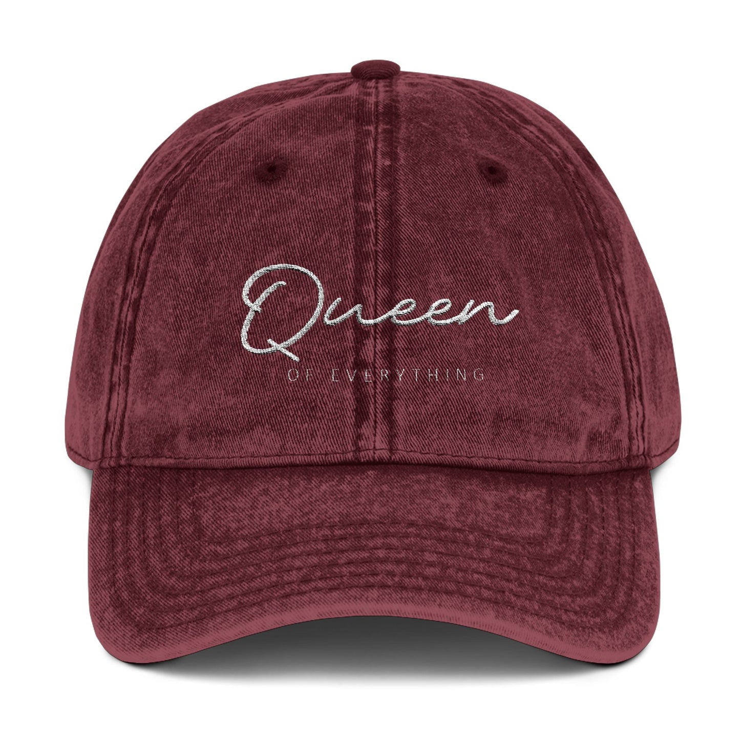Vintage Queen Embroidered Cap