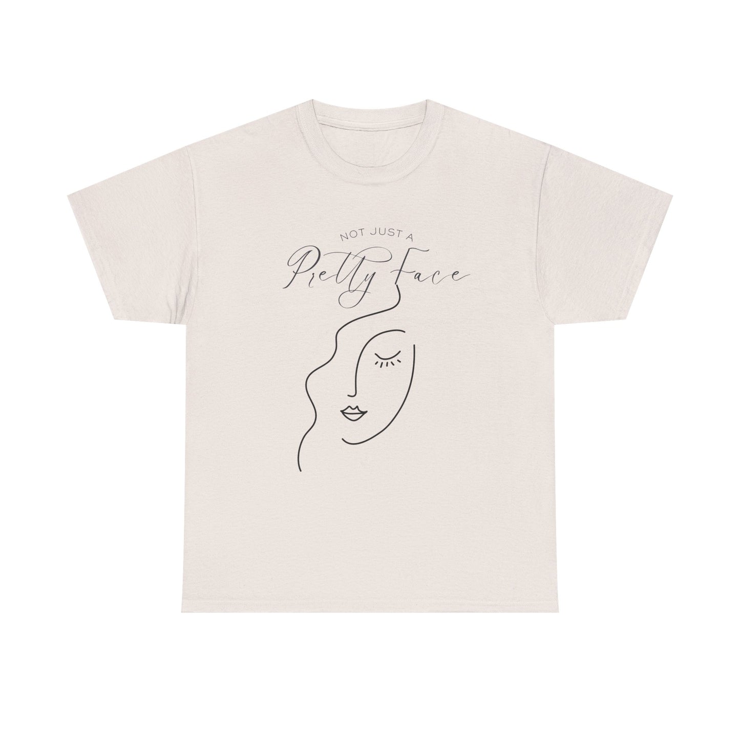 Inspirational Unisex Heavy Cotton Tee – 'Not Just a Pretty Face'