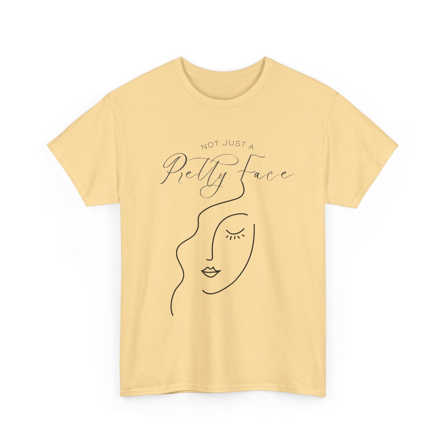 Inspirational Unisex Heavy Cotton Tee – 'Not Just a Pretty Face'