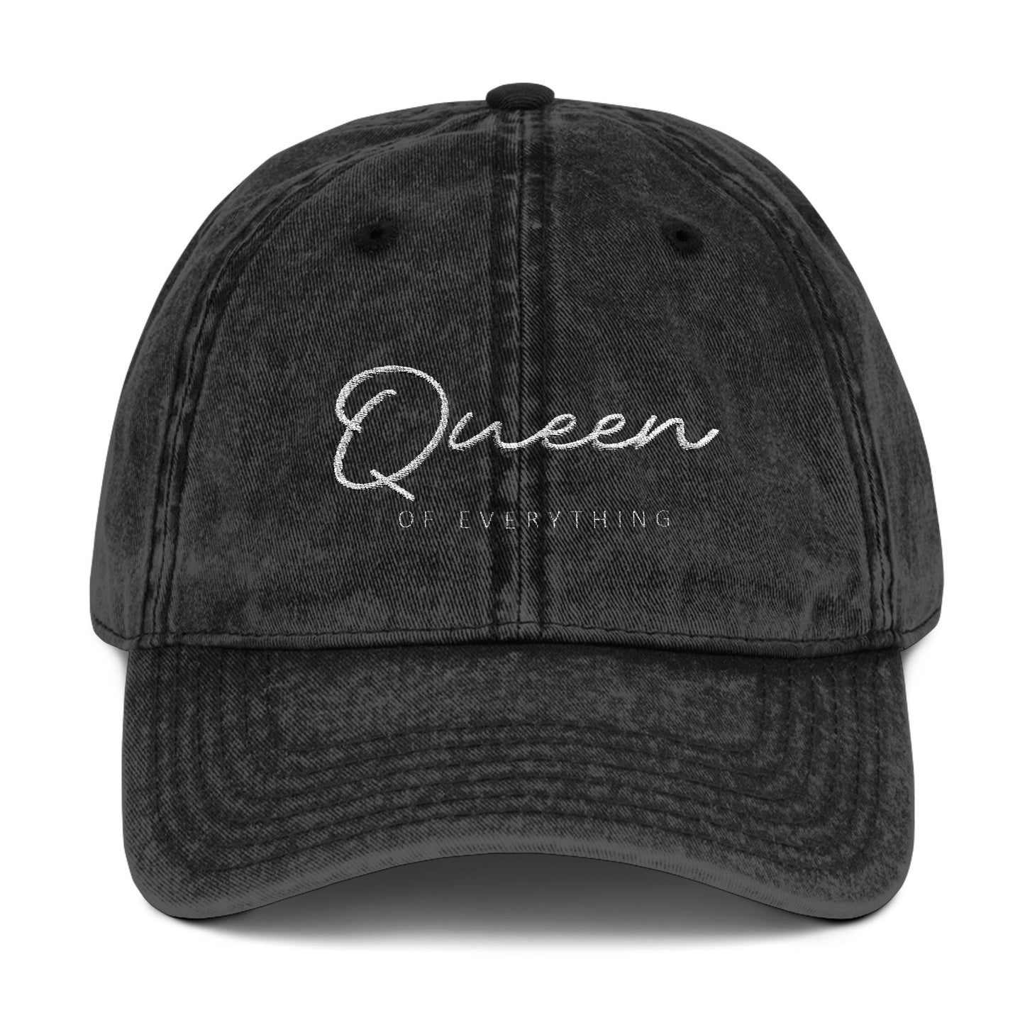 Vintage Queen Embroidered Cap