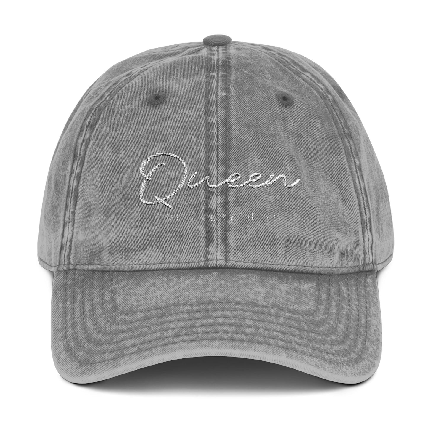 Vintage Queen Embroidered Cap